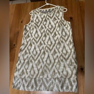 Raquel Allegra Gold & Cream Ikat Mini Dress
Size: Large